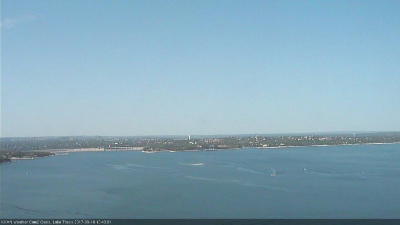 Lake Travis webcam, September 10, 2017 10:05 AM CT