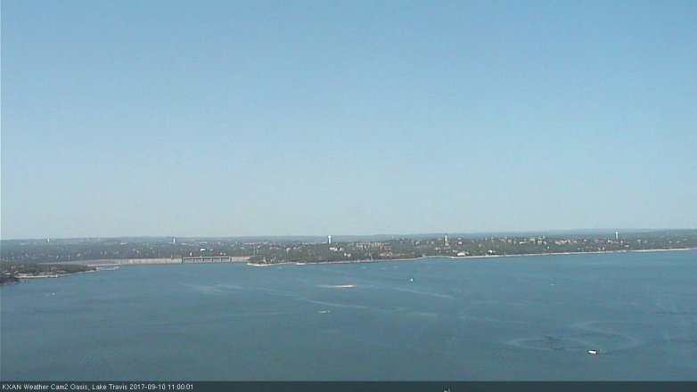 Lake Travis webcam, September 10, 2017 10:15 AM CT