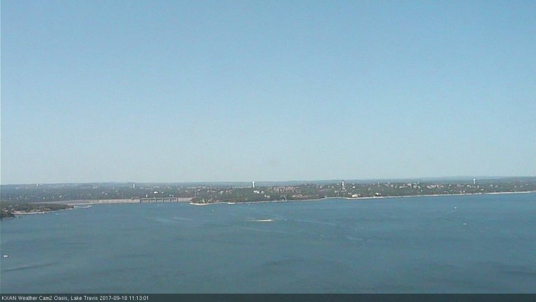 Lake Travis webcam, September 10, 2017 10:25 AM CT