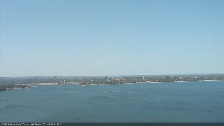 Lake Travis webcam, September 10, 2017 10:35 AM CT