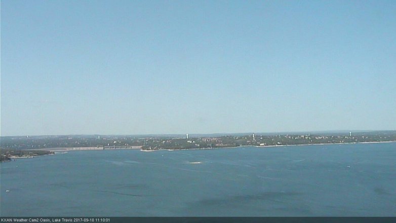 Lake Travis webcam, September 10, 2017 10:40 AM CT