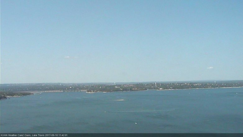 Lake Travis webcam, September 10, 2017 10:45 AM CT