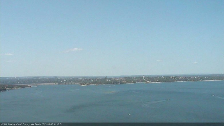 Lake Travis webcam, September 10, 2017 10:55 AM CT