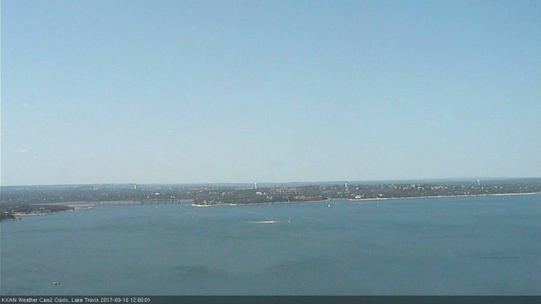 Lake Travis webcam, September 10, 2017 11:05 AM CT