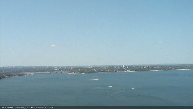 Lake Travis webcam, September 10, 2017 11:15 AM CT