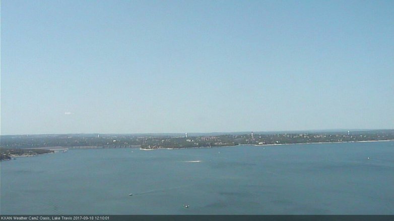Lake Travis webcam, September 10, 2017 11:30 AM CT