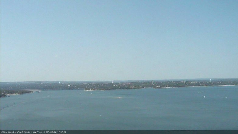 Lake Travis webcam, September 10, 2017 12:00 PM CT