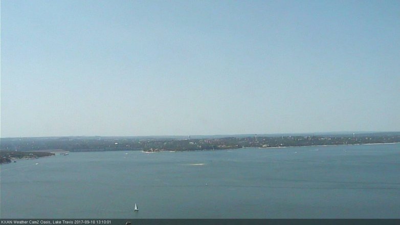 Lake Travis webcam, September 10, 2017 12:15 PM CT