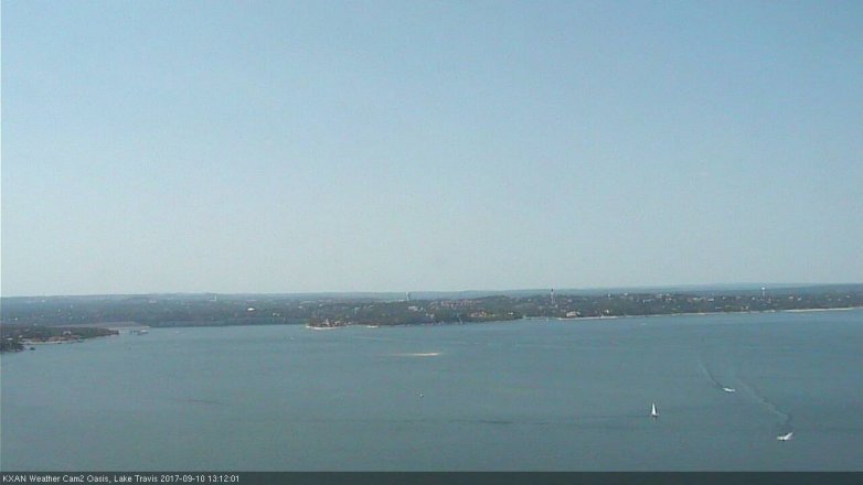 Lake Travis webcam, September 10, 2017 12:25 PM CT