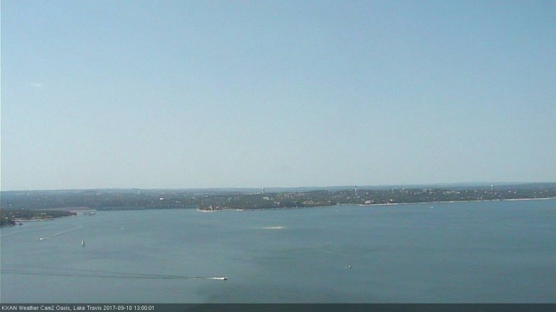 Lake Travis webcam, September 10, 2017 12:30 PM CT
