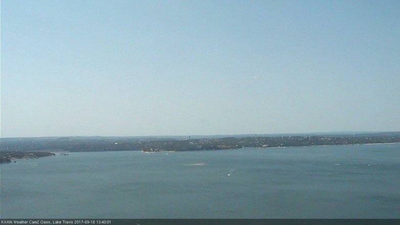 Lake Travis webcam, September 10, 2017 12:50 PM CT