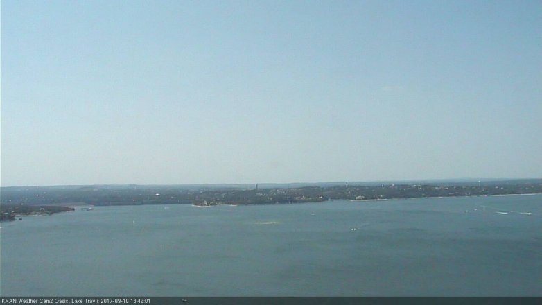 Lake Travis webcam, September 10, 2017 12:55 PM CT