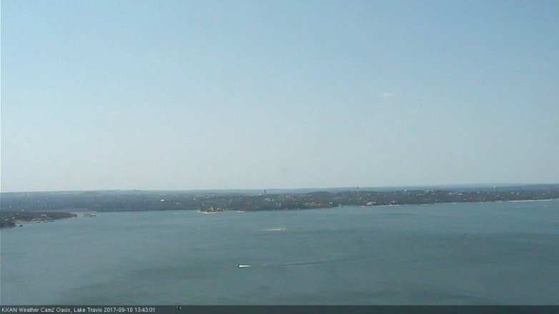 Lake Travis webcam, September 10, 2017 1:15 PM CT