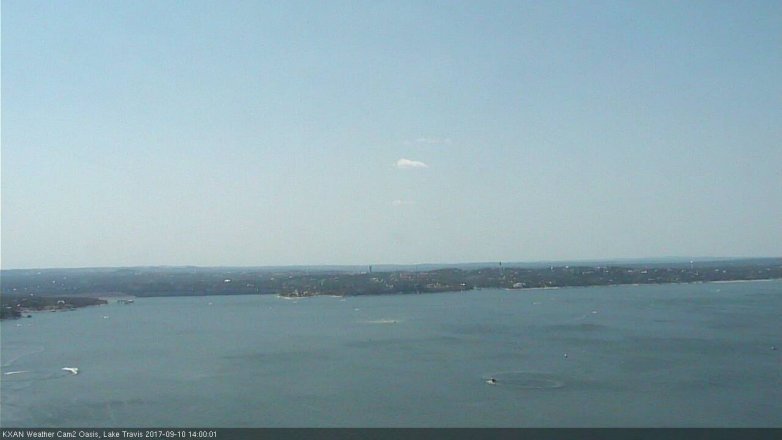 Lake Travis webcam, September 10, 2017 1:25 PM CT