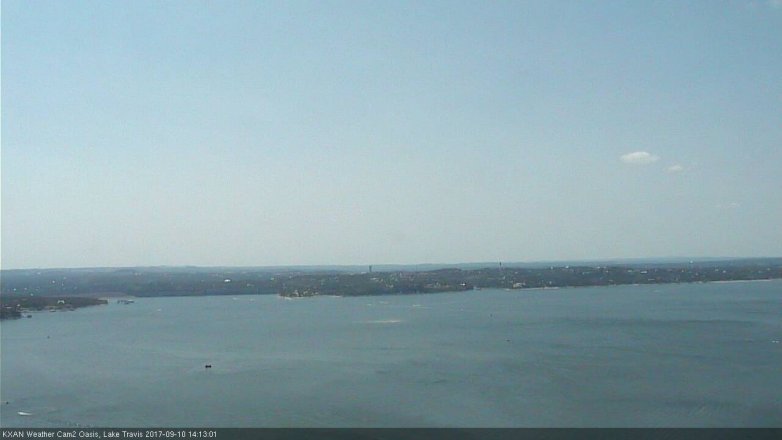Lake Travis webcam, September 10, 2017 1:35 PM CT