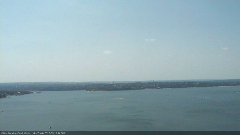 Lake Travis webcam, September 10, 2017 1:45 PM CT