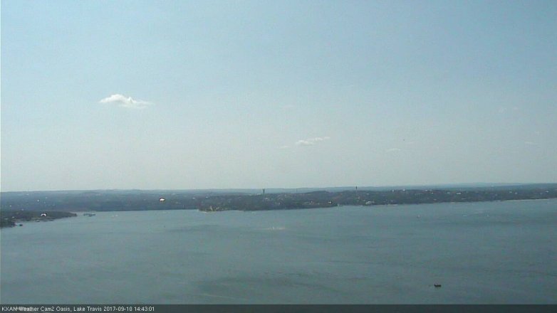Lake Travis webcam, September 10, 2017 1:50 PM CT