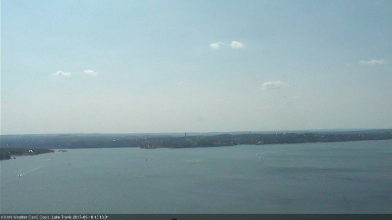 Lake Travis webcam, September 10, 2017 2:20 PM CT