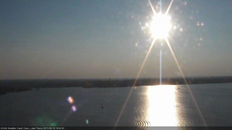 Lake Travis webcam, September 10, 2017 5:55 PM CT