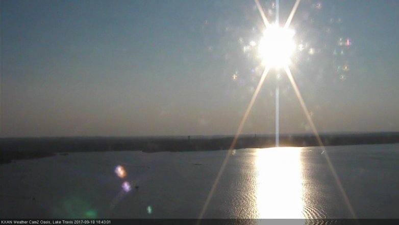 Lake Travis webcam, September 10, 2017 6:05 PM CT