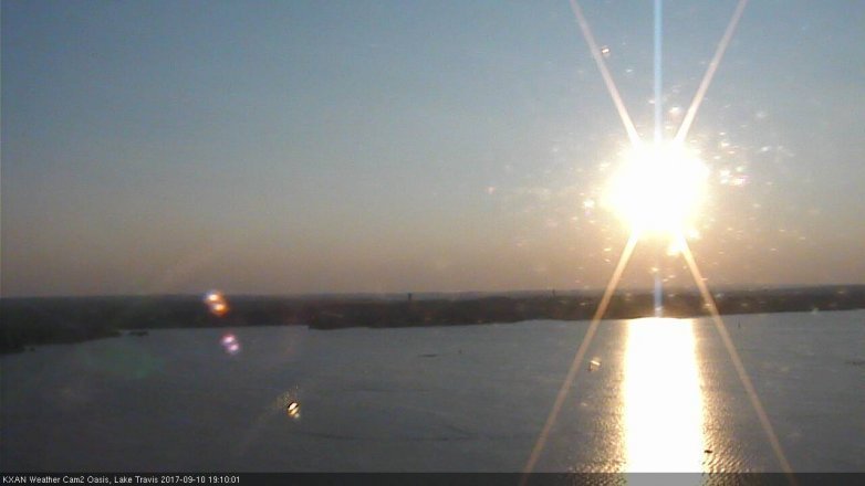 Lake Travis webcam, September 10, 2017 6:15 PM CT