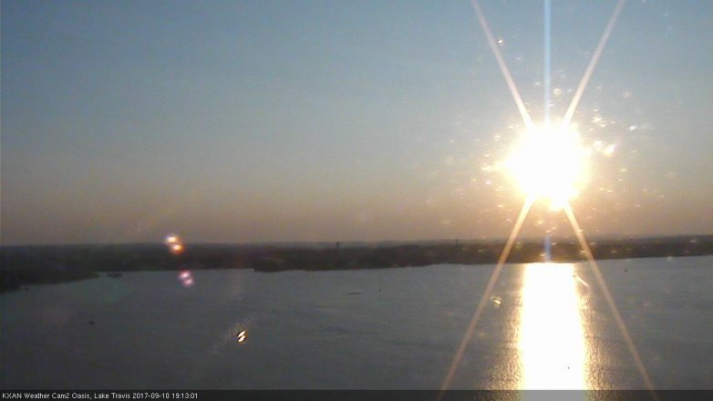 Lake Travis webcam, September 10, 2017 6:20 PM CT