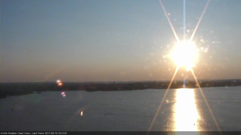 Lake Travis webcam, September 10, 2017 6:40 PM CT