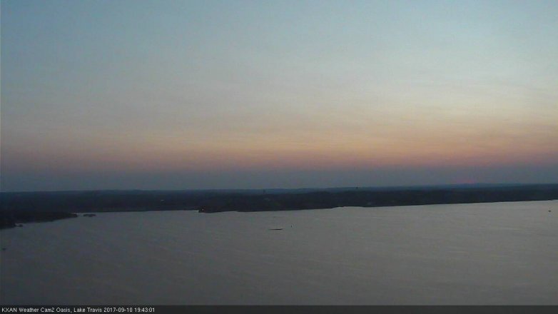 Lake Travis webcam, September 10, 2017 6:55 PM CT