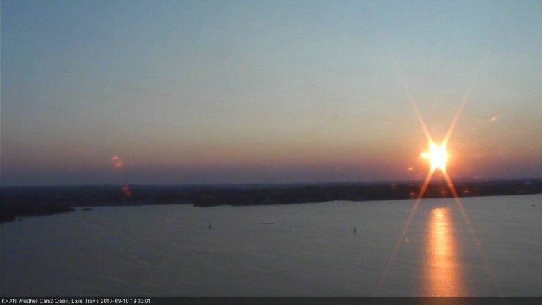 Lake Travis webcam, September 10, 2017 7:00 PM CT