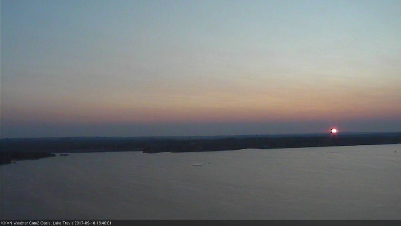 Lake Travis webcam, September 10, 2017 7:10 PM CT