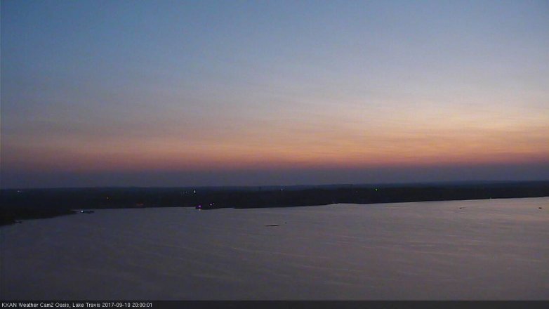 Lake Travis webcam, September 10, 2017 7:15 PM CT