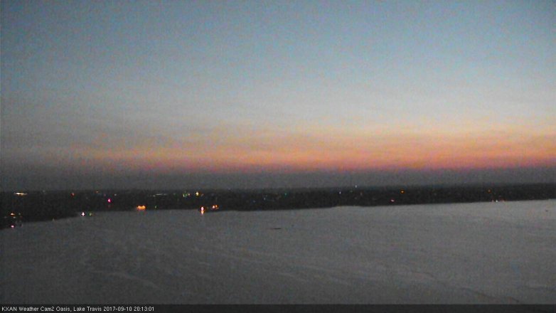 Lake Travis webcam, September 10, 2017 7:25 PM CT