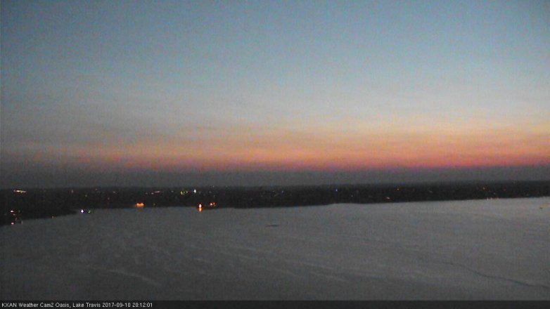 Lake Travis webcam, September 10, 2017 7:30 PM CT