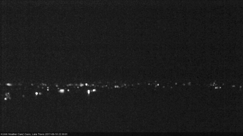 Lake Travis webcam, September 10, 2017 10:00 PM CT