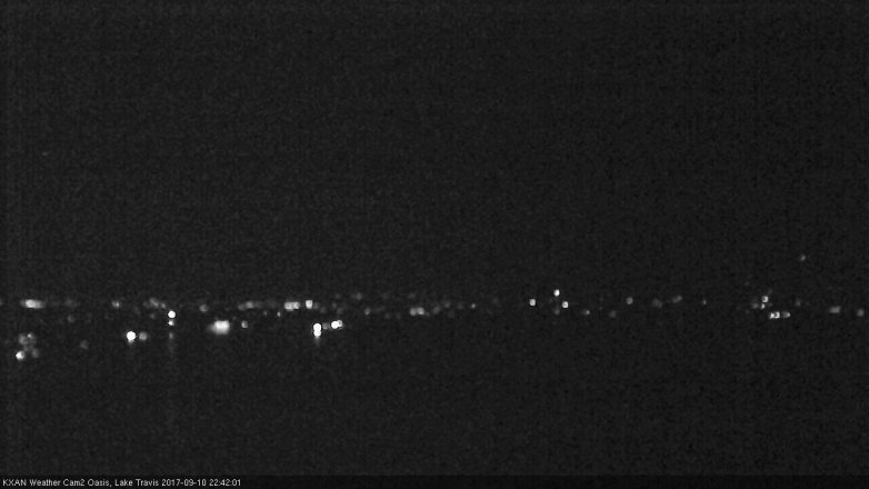 Lake Travis webcam, September 10, 2017 10:05 PM CT