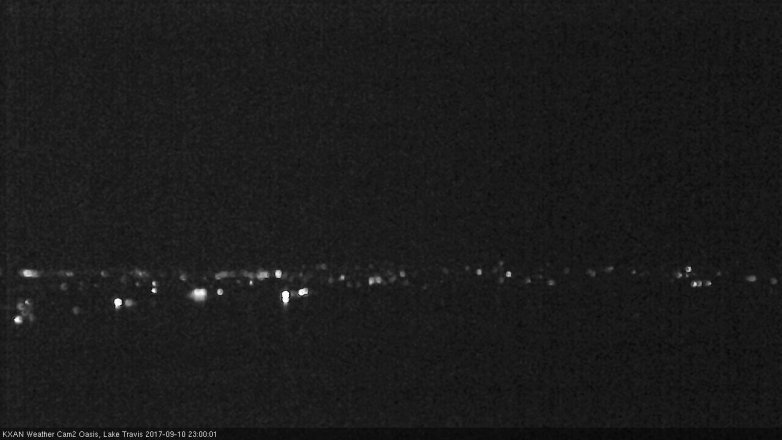 Lake Travis webcam, September 10, 2017 10:10 PM CT