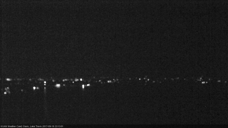 Lake Travis webcam, September 10, 2017 10:30 PM CT