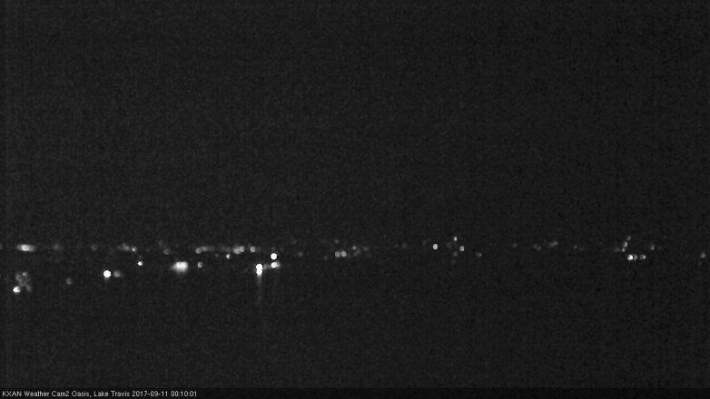 Lake Travis webcam, September 10, 2017 11:15 PM CT