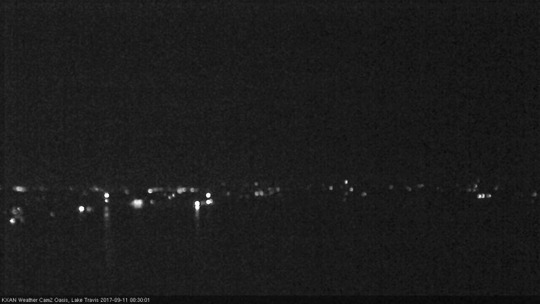 Lake Travis webcam, September 10, 2017 11:35 PM CT