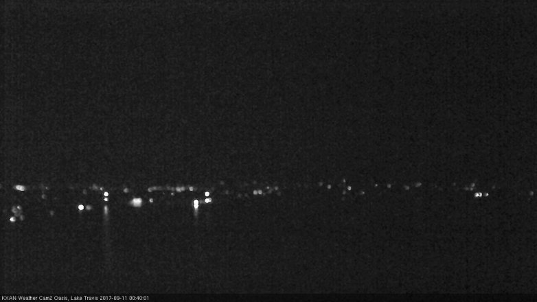 Lake Travis webcam, September 10, 2017 11:55 PM CT