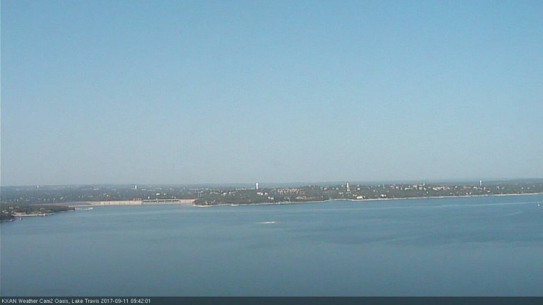 Lake Travis webcam, September 11, 2017 9:05 AM CT