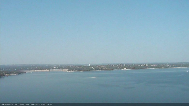 Lake Travis webcam, September 11, 2017 9:25 AM CT
