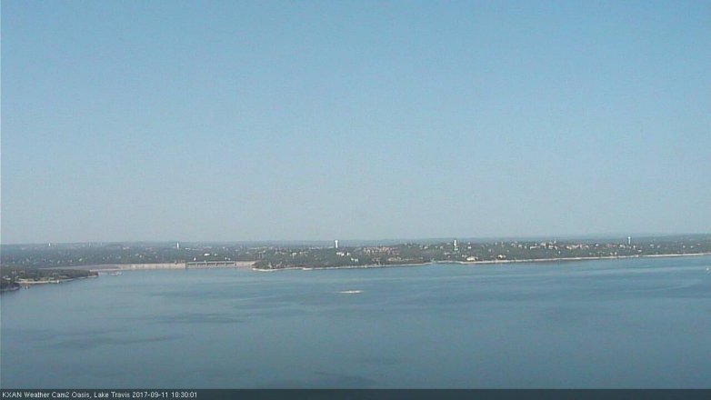 Lake Travis webcam, September 11, 2017 9:35 AM CT
