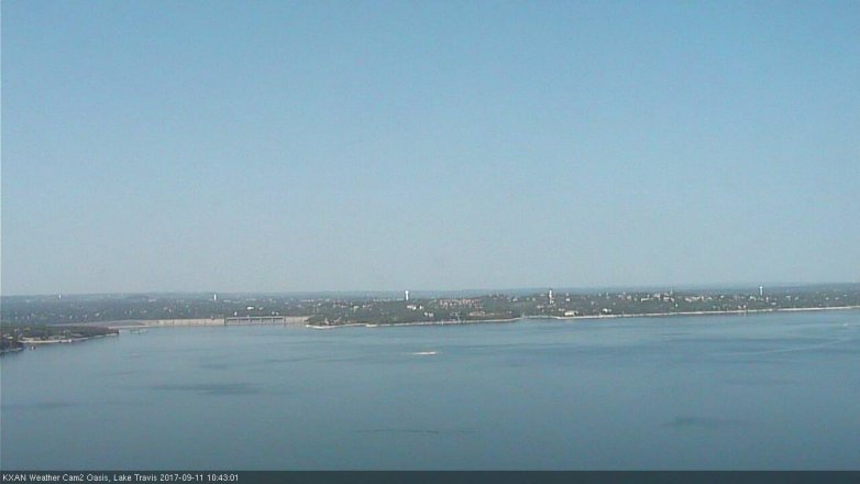 Lake Travis webcam, September 11, 2017 10:00 AM CT