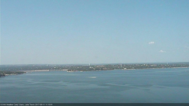 Lake Travis webcam, September 11, 2017 10:15 AM CT