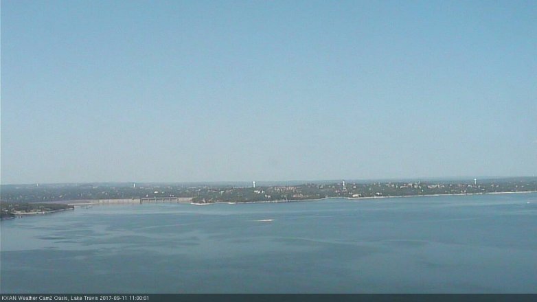 Lake Travis webcam, September 11, 2017 10:30 AM CT