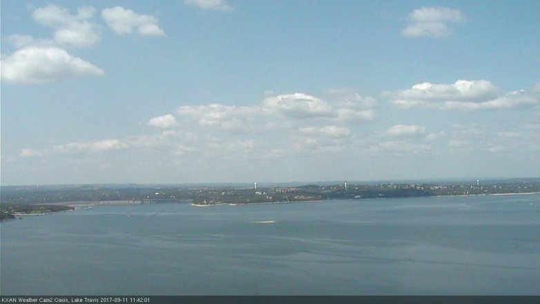 Lake Travis webcam, September 11, 2017 10:45 AM CT