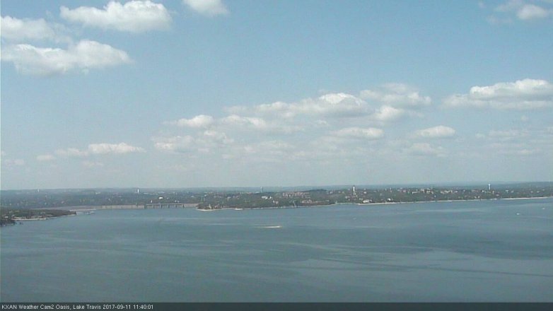 Lake Travis webcam, September 11, 2017 10:55 AM CT