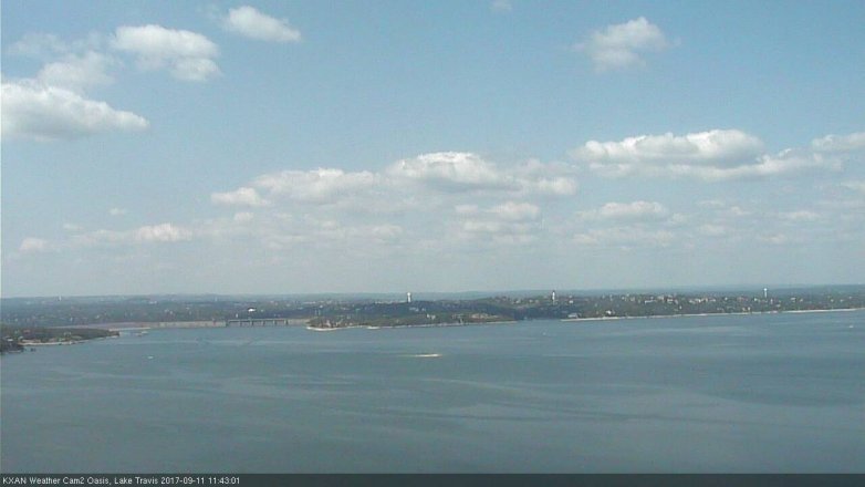 Lake Travis webcam, September 11, 2017 11:00 AM CT