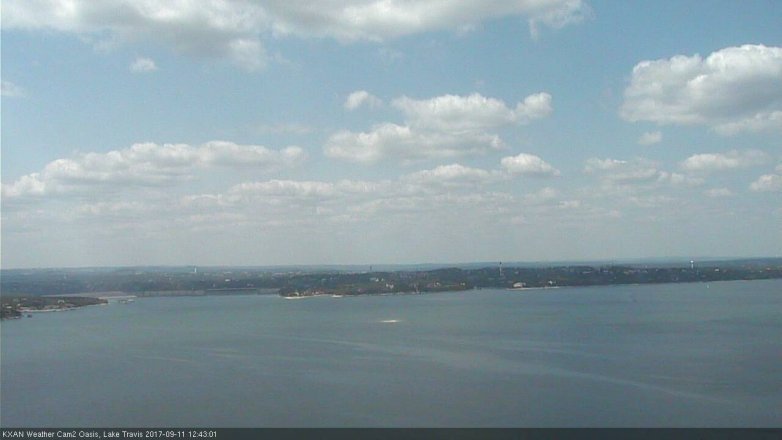 Lake Travis webcam, September 11, 2017 12:00 PM CT